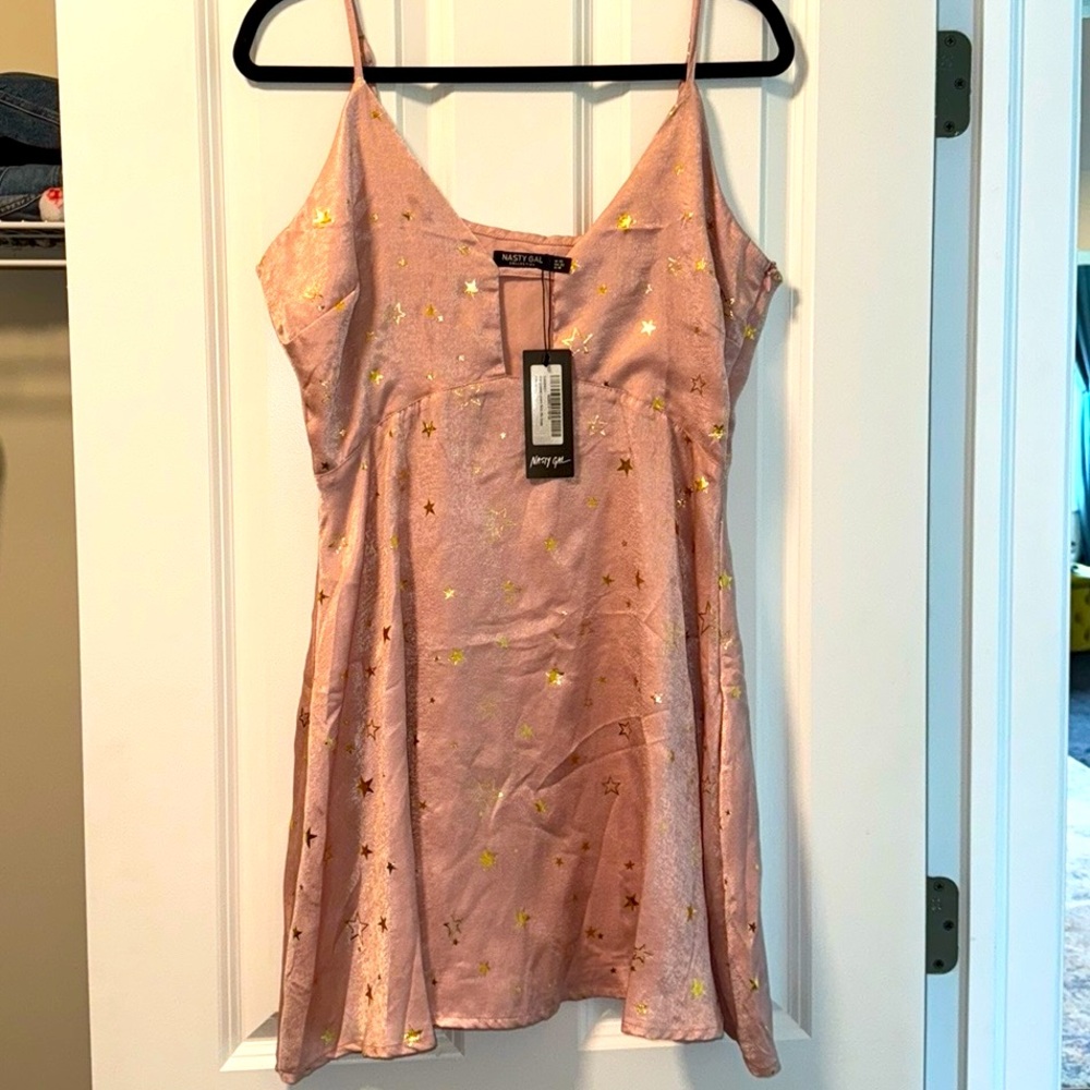 NWT! Nasty Gal Women’s Star Crossed Lovers Mini Dress Sz. 10 (UK 14)
